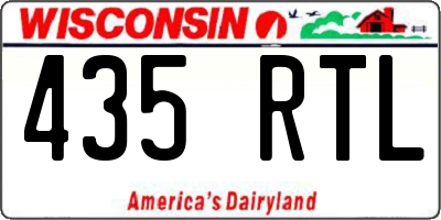 WI license plate 435RTL