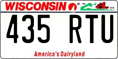 WI license plate 435RTU