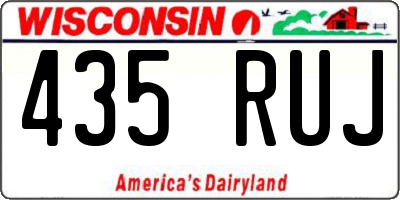 WI license plate 435RUJ