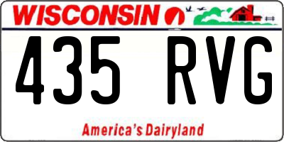 WI license plate 435RVG