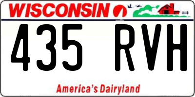 WI license plate 435RVH