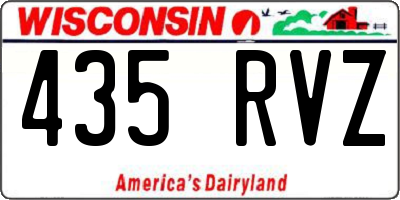 WI license plate 435RVZ