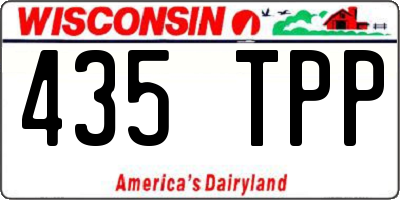WI license plate 435TPP