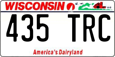 WI license plate 435TRC