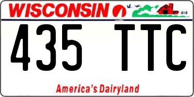WI license plate 435TTC