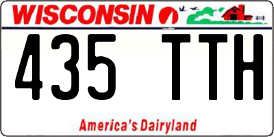 WI license plate 435TTH