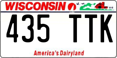 WI license plate 435TTK
