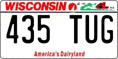 WI license plate 435TUG