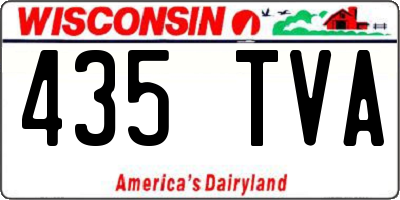 WI license plate 435TVA