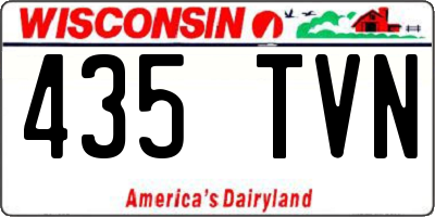 WI license plate 435TVN