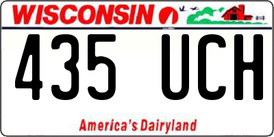 WI license plate 435UCH