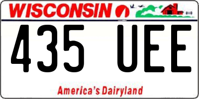 WI license plate 435UEE