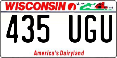 WI license plate 435UGU