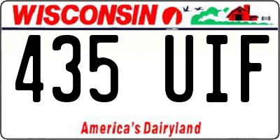 WI license plate 435UIF