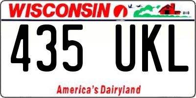 WI license plate 435UKL