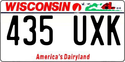 WI license plate 435UXK