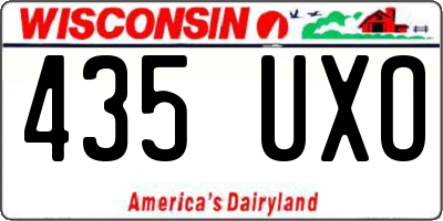 WI license plate 435UXO