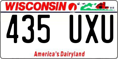 WI license plate 435UXU