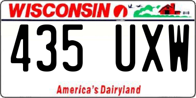 WI license plate 435UXW