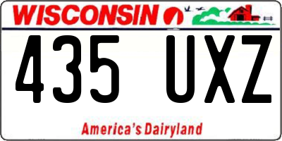 WI license plate 435UXZ