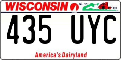 WI license plate 435UYC