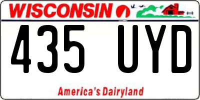 WI license plate 435UYD
