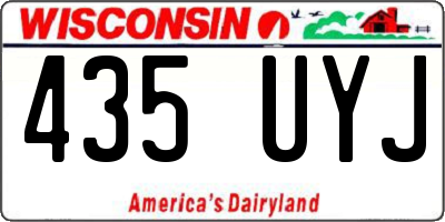 WI license plate 435UYJ