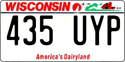 WI license plate 435UYP