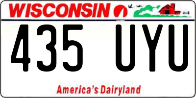 WI license plate 435UYU