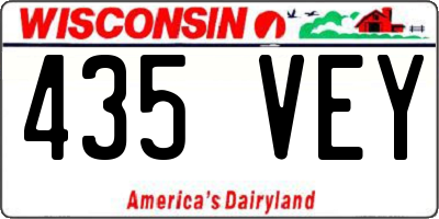 WI license plate 435VEY