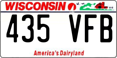 WI license plate 435VFB