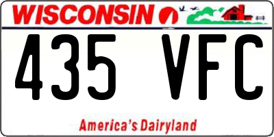 WI license plate 435VFC