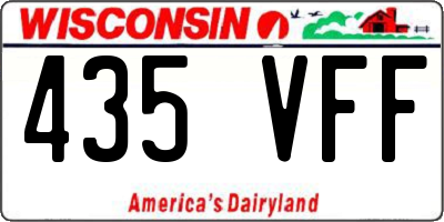 WI license plate 435VFF