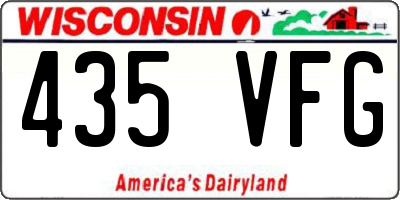WI license plate 435VFG