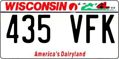 WI license plate 435VFK