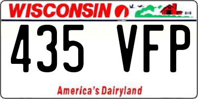 WI license plate 435VFP
