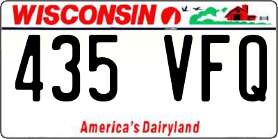 WI license plate 435VFQ