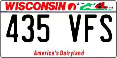 WI license plate 435VFS