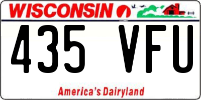 WI license plate 435VFU