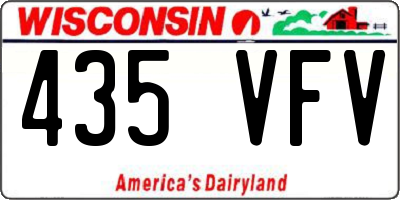 WI license plate 435VFV