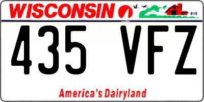 WI license plate 435VFZ