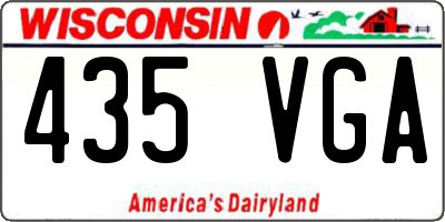 WI license plate 435VGA