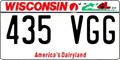 WI license plate 435VGG