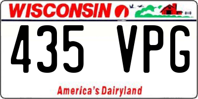 WI license plate 435VPG