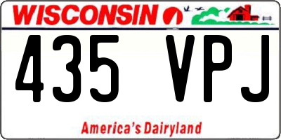 WI license plate 435VPJ
