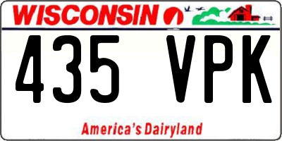 WI license plate 435VPK
