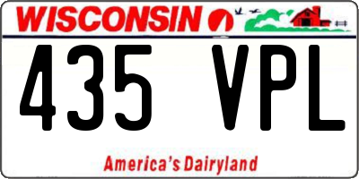 WI license plate 435VPL