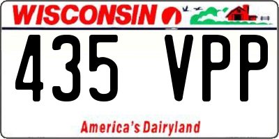 WI license plate 435VPP