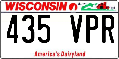 WI license plate 435VPR