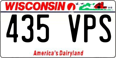 WI license plate 435VPS